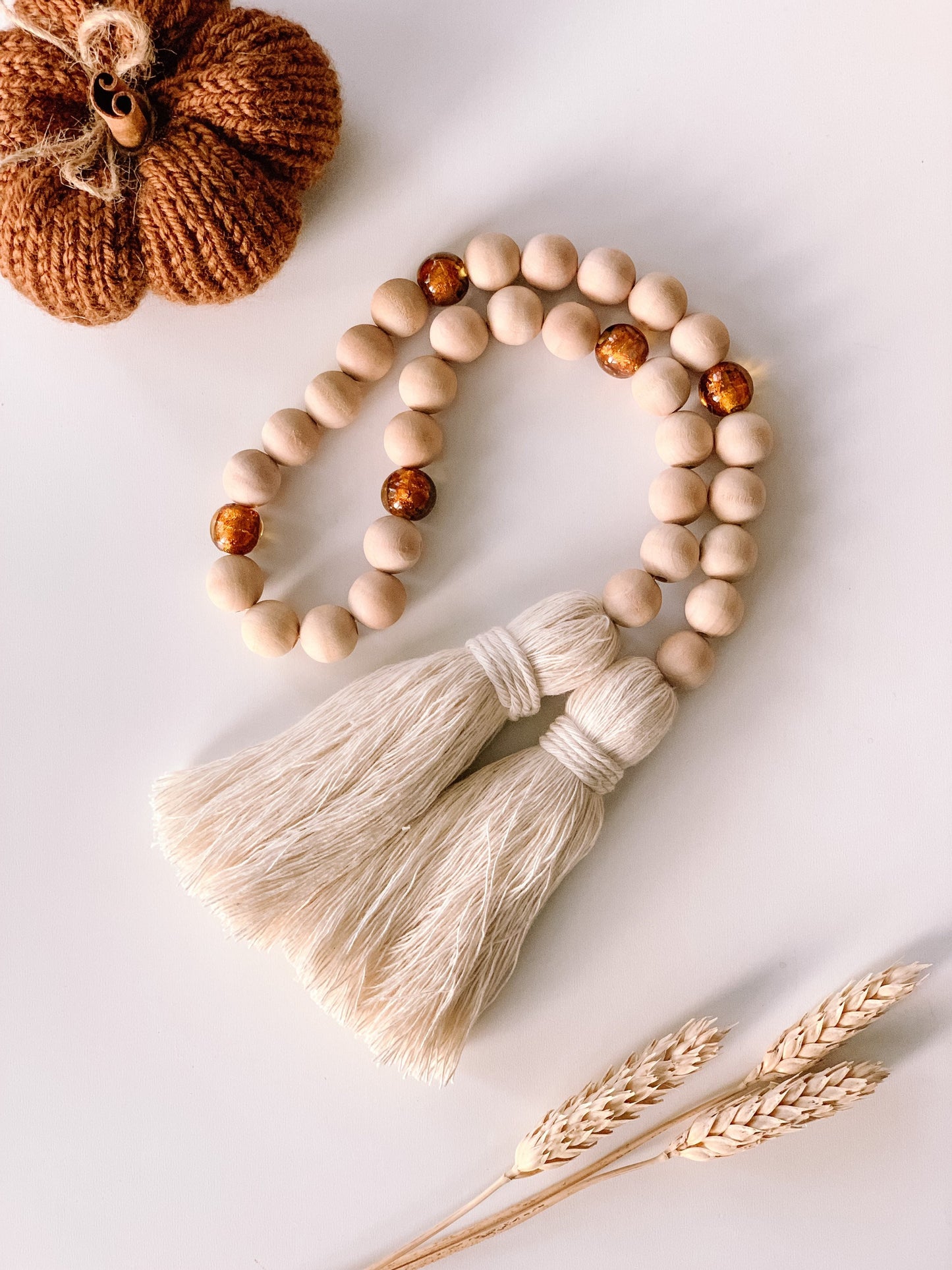 Amber beaded garland
