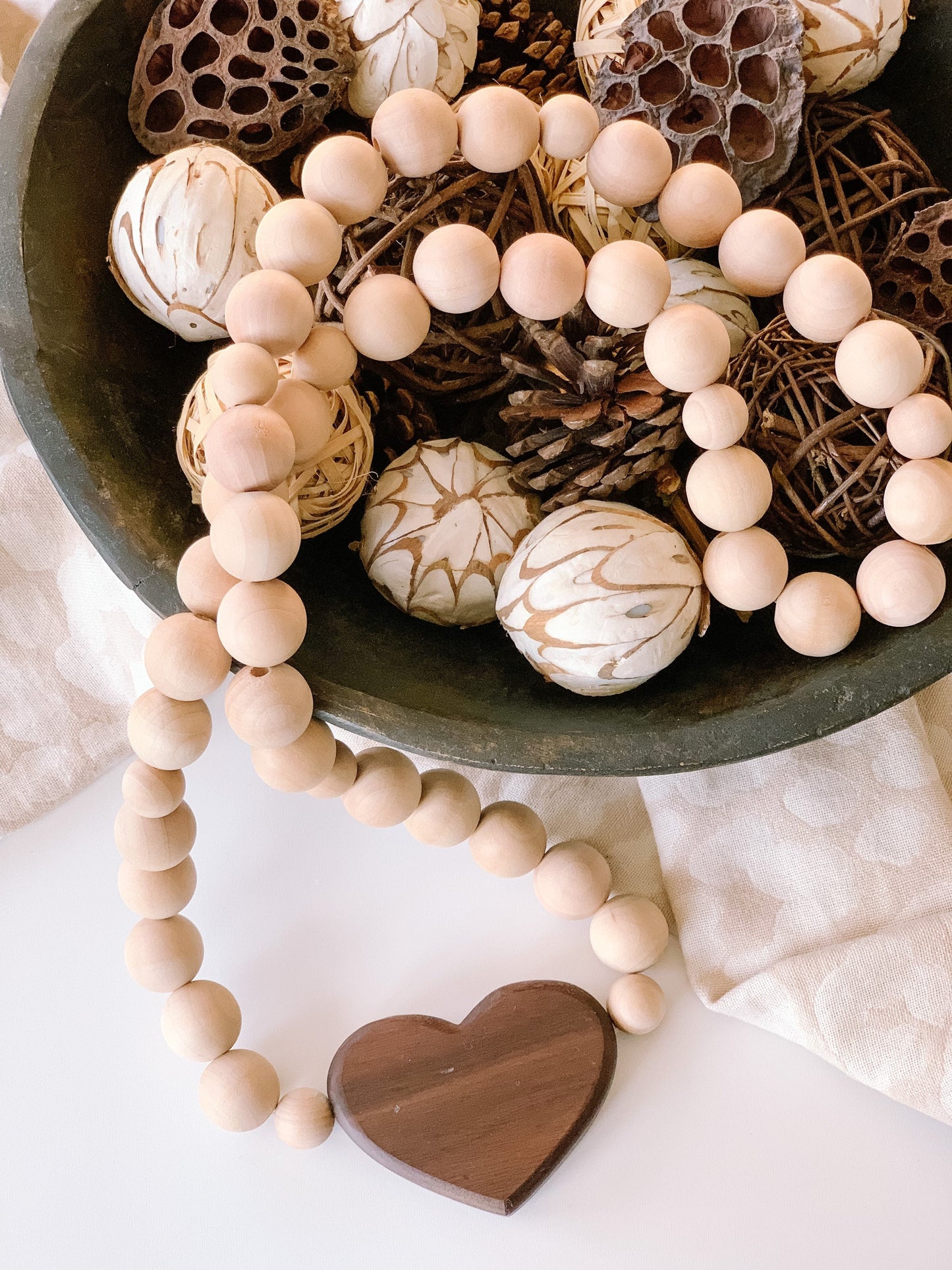 Walnut Heart Garland