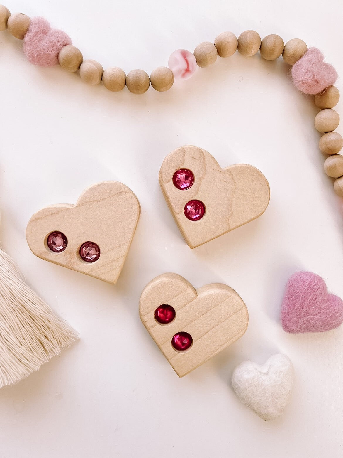 Felt and glass garland