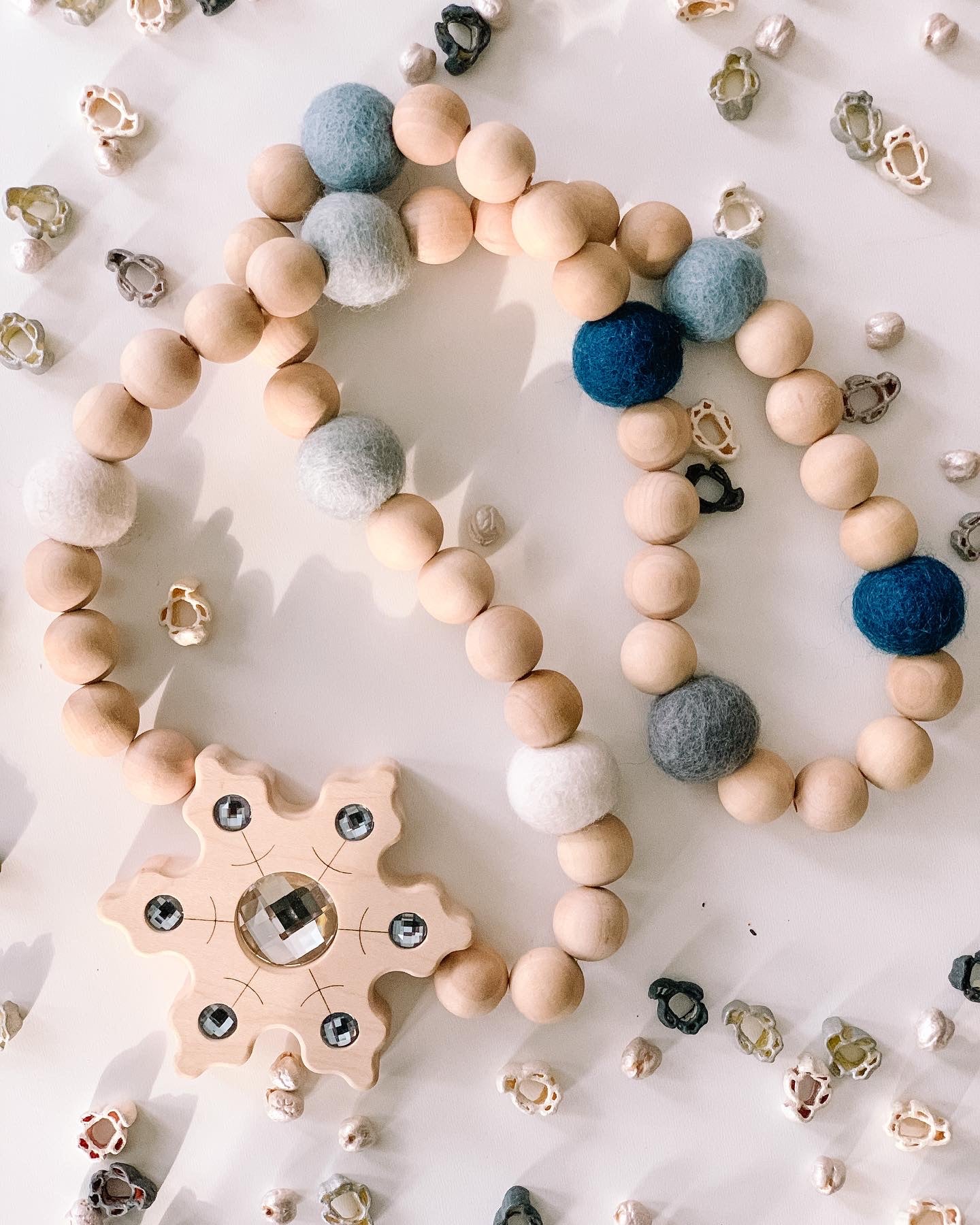 Wooden Snowflake Garland